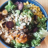 tofu teriyaki bowl  at RoseHip Bistro - Pylimo in Vilnius