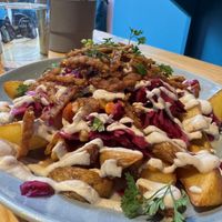 Bakes potatoes with Tempeh   at RoseHip Bistro - Pylimo in Vilnius