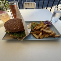 Beyond Meat Burger. Patty much thicker than I’ve had in other countries, it was good.  at RoseHip Bistro - Pylimo in Vilnius