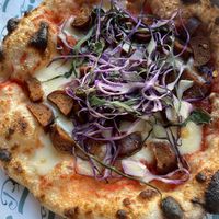 Vegetarian “lamb” pizza  at Pico Pizza - Nørrebro in Copenhagen