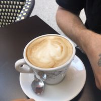 Coffe with soy milk at Cafune in O Grove