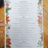 The only menu they had on Dec 15h at Henry and The Fox in Melbourne