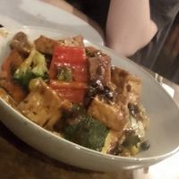 Black bean with tofu and veggies at Andy's Kitchen in Mildura
