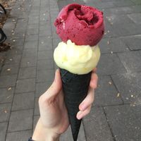 Apparently black cones are vegan at Hej Eis in Hamburg