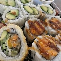 Yam, avocado and fried garden rolls  at Sugar Roll Japanese Cuisine in Dieppe