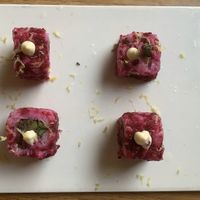 The pink pompadour tasted great. at Plant Based Sushi in Amsterdam