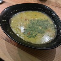 Super flavorful soup to start off the menu at Plant Based Sushi in Amsterdam
