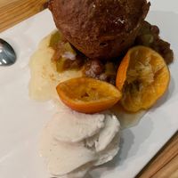 Pumpkin dessert with Montgomery's ice cream (GET THE ICE CREAM !) at Plant Based Sushi in Amsterdam