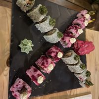 Green Queen X Pompadour Pink  at Plant Based Sushi in Amsterdam