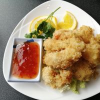Starter: deep fried tofu and vegetables at Hot Wok City in Bergen
