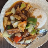 Buddha tofu from lunch menu.  at Soya in Bergen