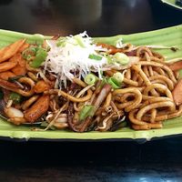 Vegan Wok Udon Noodles (no pak choy) at Soya in Bergen