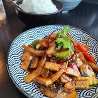 Oumph with szechuansås at YumYum - i City in Vasteras