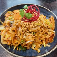 rice noodles with vegetables (again, mostly onions) and tofu  at YumYum - i City in Vasteras