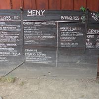 The menu in July 2022 at Glass & Berså in Arboga