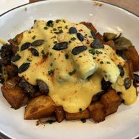 hash… the sauce was incredible, lots of potatoes  at Fermenter in Portland