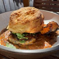 Biscuit and miso seaweed gravy 🤯  at Fermenter in Portland