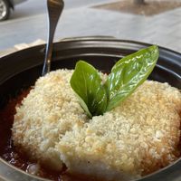 Cauliflower gratin at Flying Saucer Vegan Pizza in Summer Hill