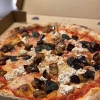 Roast eggplant and ricotta  at Flying Saucer Vegan Pizza in Summer Hill