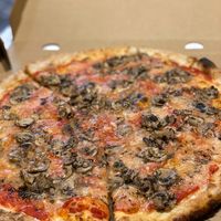 Mushroom with truffle oil  at Flying Saucer Vegan Pizza in Summer Hill