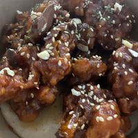 Korean fried “chicken” (cauliflower) - more close up  at Little Tree Food 小小樹食 - Xiǎo Xiǎo Shù Shí in Taipei