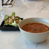 Soup and salad (come with the lunch set) at Little Tree Food 小小樹食 - Xiǎo Xiǎo Shù Shí in Taipei