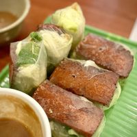 BBQ Pork Spring Rolls  at Hoa Sen Vegetarian Restaurant in Garden Grove