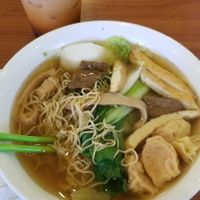 Wonton noodle soup. I substituted beef for the shrimp...love it! at Hoa Sen Vegetarian Restaurant in Garden Grove
