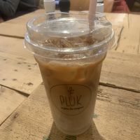 The homemade hazelnut iced latte. at Pluk in Amsterdam