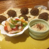 Flatbread and falafel at Wardah in Jeju