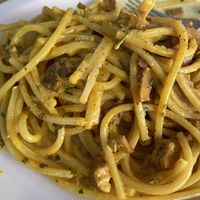 spaghetti carbonara  at Al Vapore  in Venice