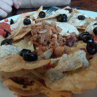 Nachos with vegan cheese and sour cream at Filthy Vegan in Ho Chi Minh City