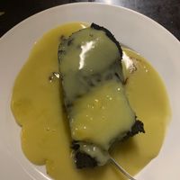 Chocolate brownie and custard at Filthy Vegan in Ho Chi Minh City