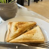 Cheese & onion toastie (50.000 VND)  at Filthy Vegan in Ho Chi Minh City