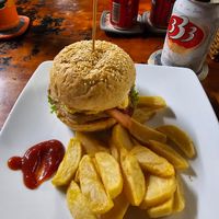 Burger at Filthy Vegan in Ho Chi Minh City