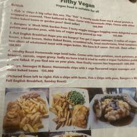 Page 1 of a super large menu!  at Filthy Vegan in Ho Chi Minh City