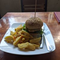 Weekly special burger at Filthy Vegan in Ho Chi Minh City