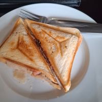 Cheese ham and sausage toastie at Filthy Vegan in Ho Chi Minh City