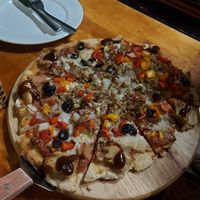 No meat lovers pizza at Filthy Vegan in Ho Chi Minh City