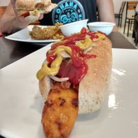 Mexican Dog and Lentil Burger at Filthy Vegan in Ho Chi Minh City