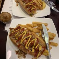 Mexican hotdog and chips  at Filthy Vegan in Ho Chi Minh City
