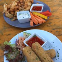 Cheese Sticks and Cauliflower Nuggets at Green Flamingo in Innsbruck