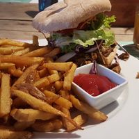 gyros sandwich at Green Flamingo in Innsbruck