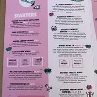Menu  at Green Flamingo in Innsbruck