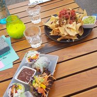 Summer rolls and nachos at Green Flamingo in Innsbruck