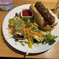 Beyond Meat Hot Dog 🌭  at Green Flamingo in Innsbruck