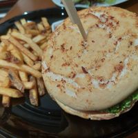Crispy 'Chicken' burger at Green Flamingo in Innsbruck