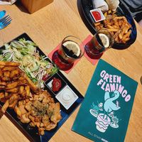 Go Dutch & flamingo burrito at Green Flamingo in Innsbruck