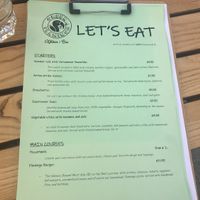 Menu at Green Flamingo in Innsbruck