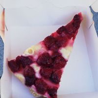 Mouth watering Raspberry Cake at Green Flamingo in Innsbruck